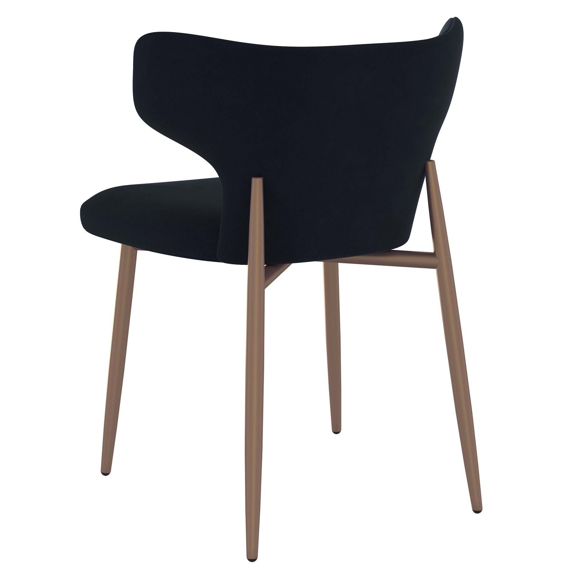 Akira Dining Chair, Set of 2 in Black and Aged Gold