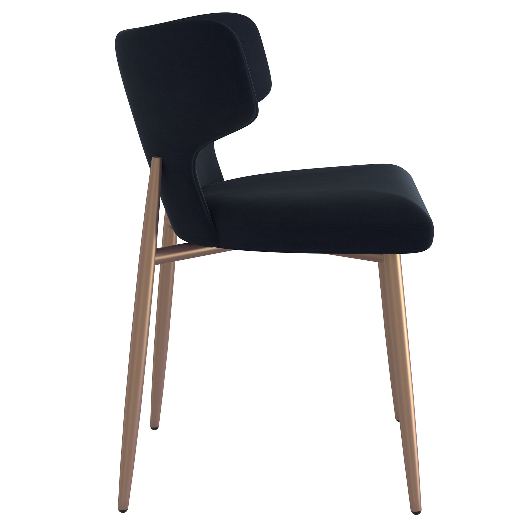 Akira Dining Chair, Set of 2 in Black and Aged Gold