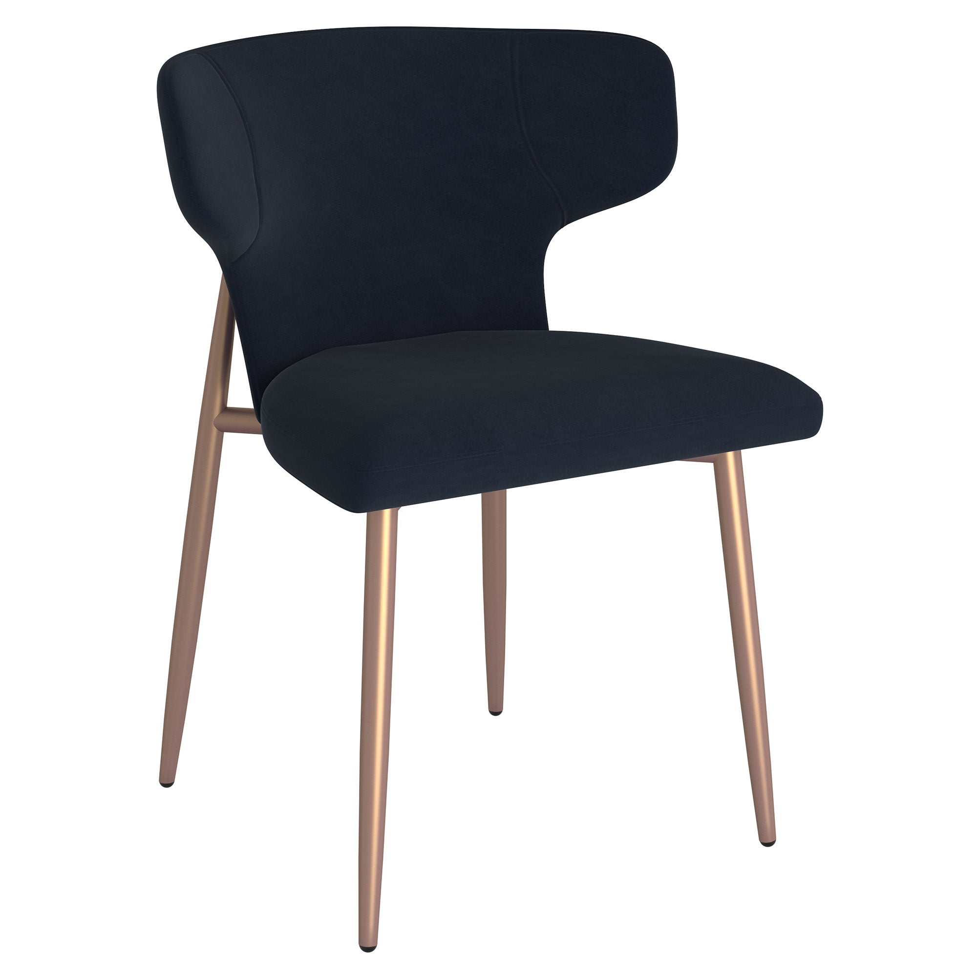 Akira Dining Chair, Set of 2 in Black and Aged Gold