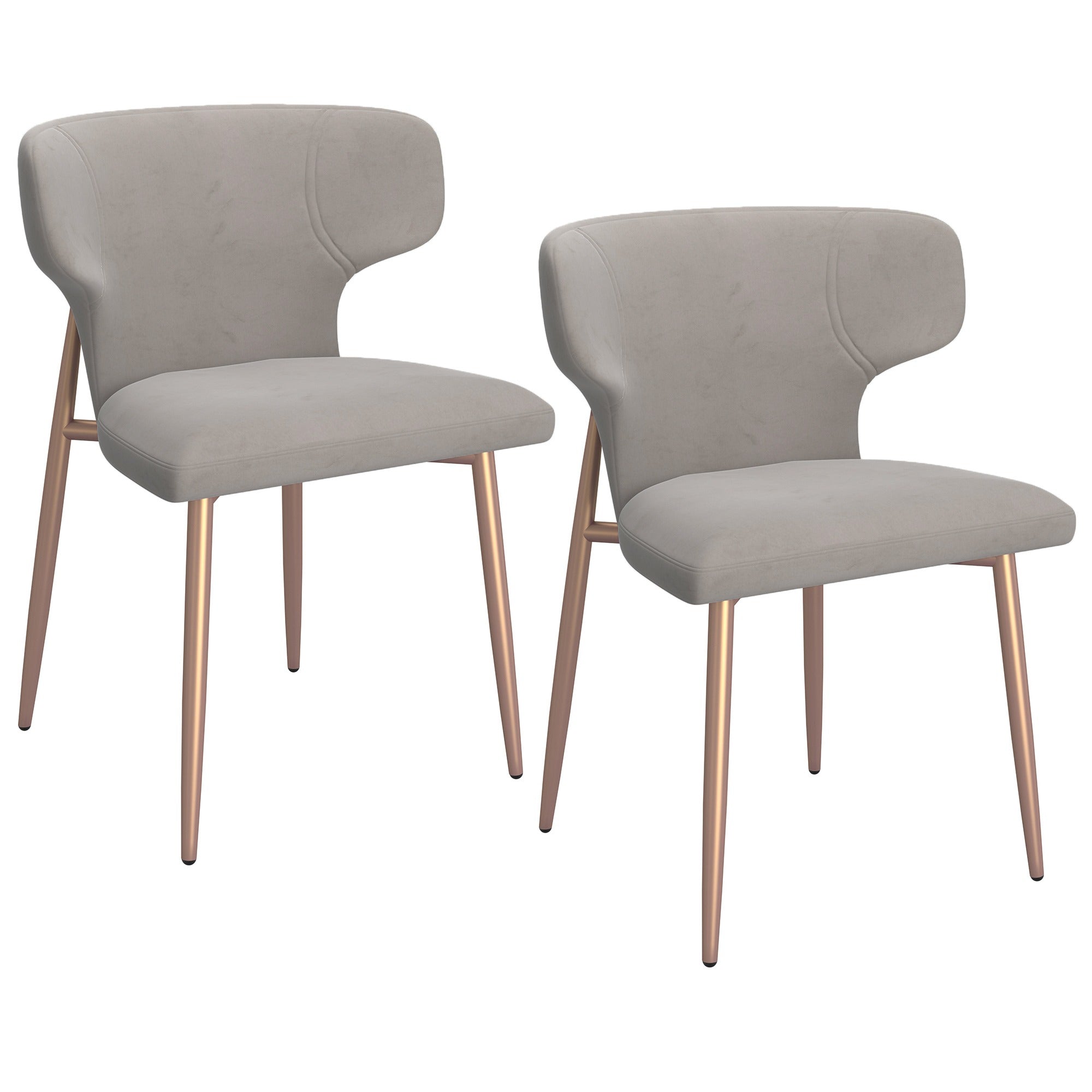 Akira Dining Chair, Set of 2 in Black and Aged Gold