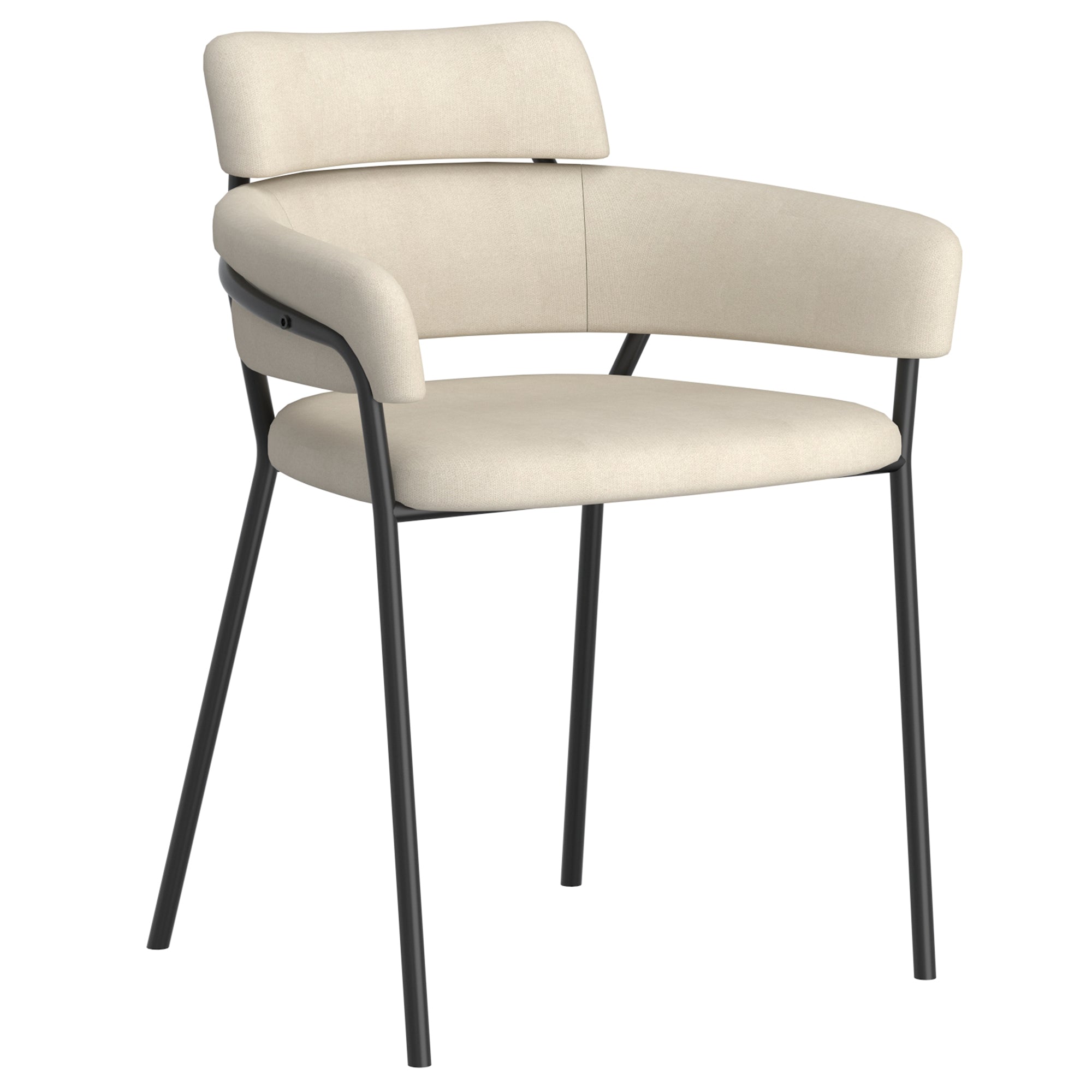 Axel Dining Chair, Set of 2 in Beige and Black