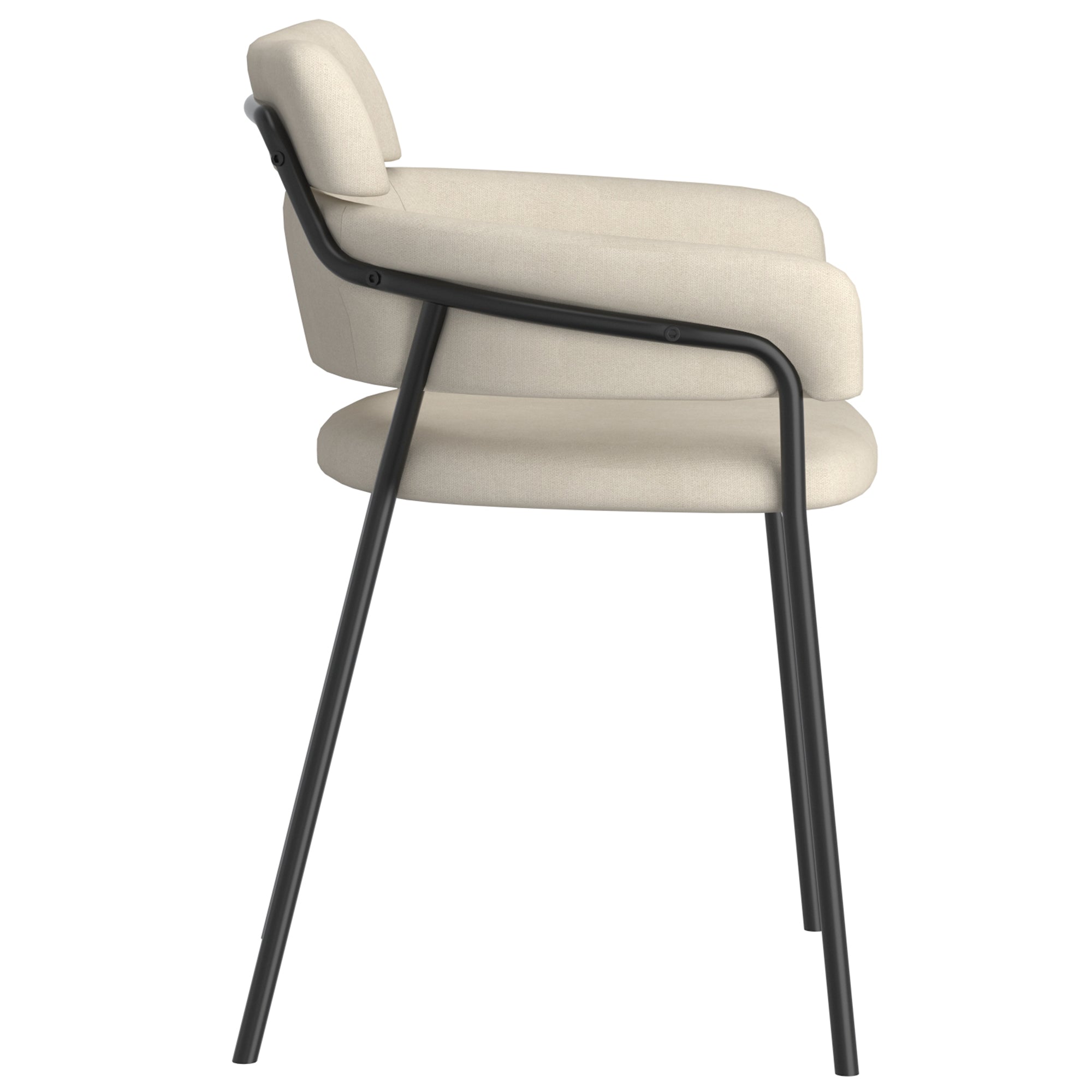 Axel Dining Chair, Set of 2 in Beige and Black