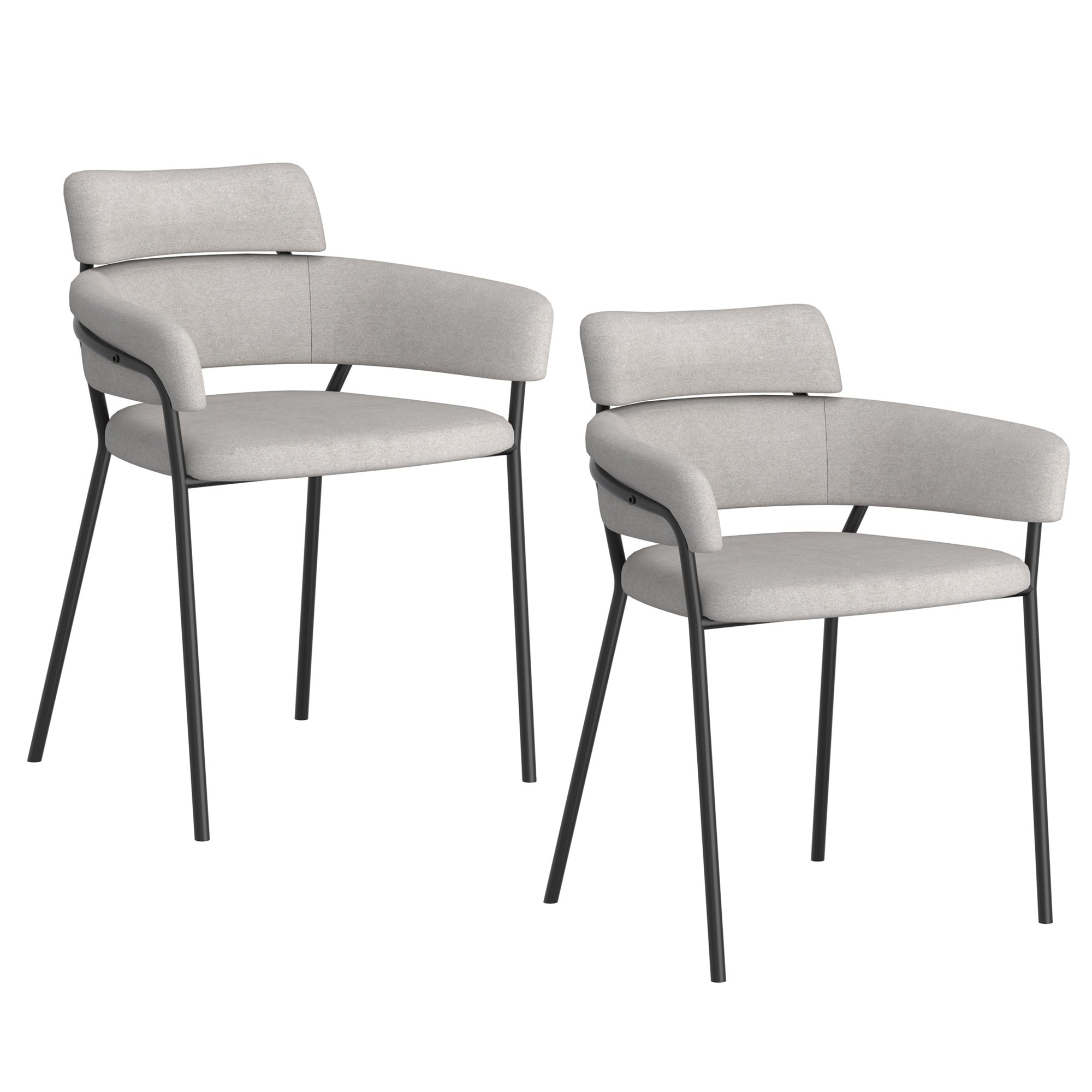 Axel Dining Chair, Set of 2 in Beige and Black