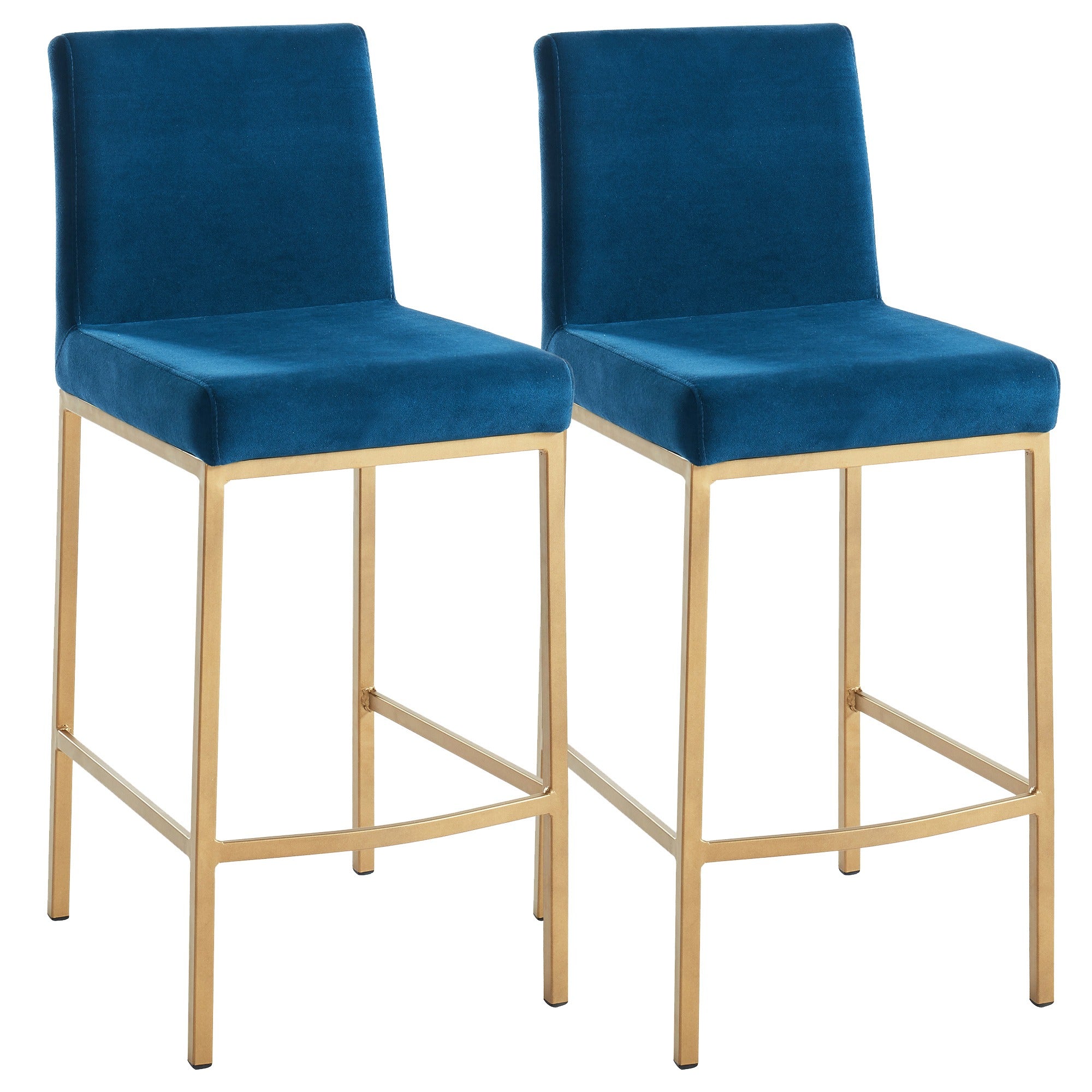 Diego-26" Counter Stool-Grey/Aged Gold, Set of 2
