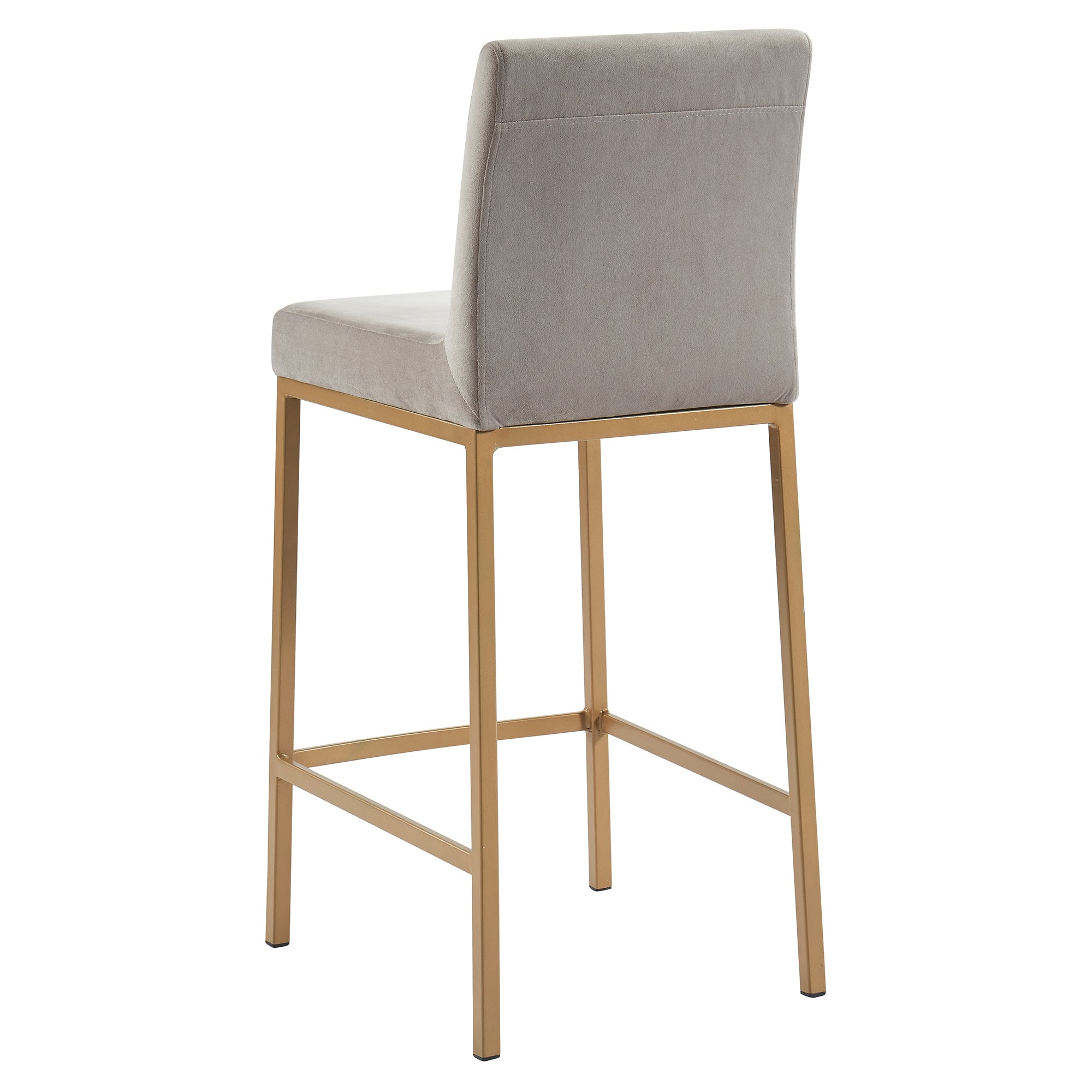 Diego-26" Counter Stool-Grey/Aged Gold, Set of 2