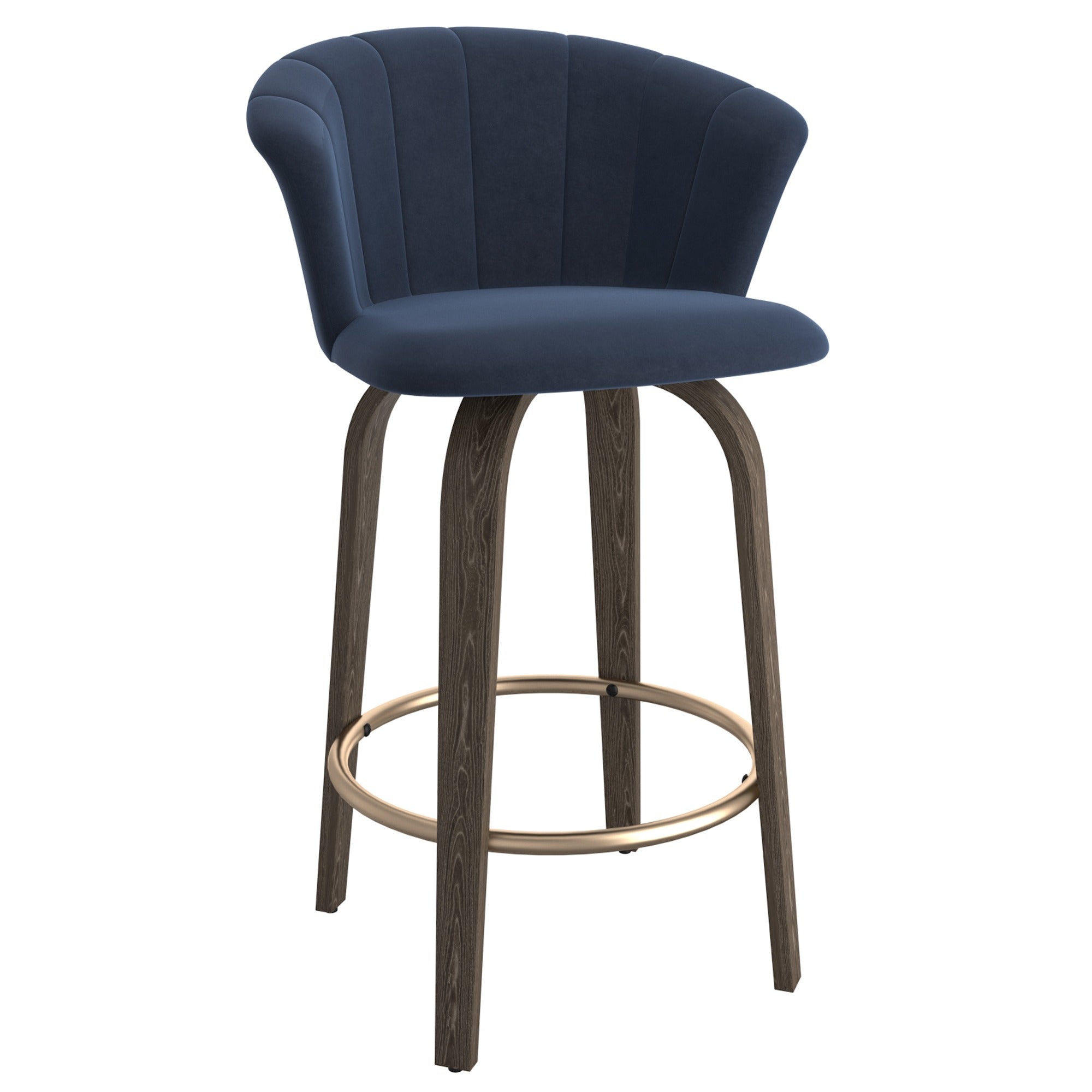 Tula 26" Counter Stool in Black and Washed Oak