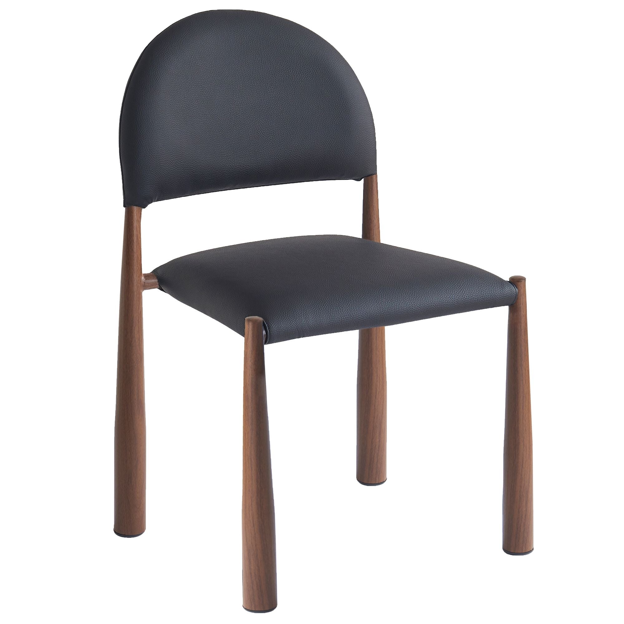 Ensemble de salle à manger Zaloa et Auggie 9 pièces - Table en noyer et chaises noires