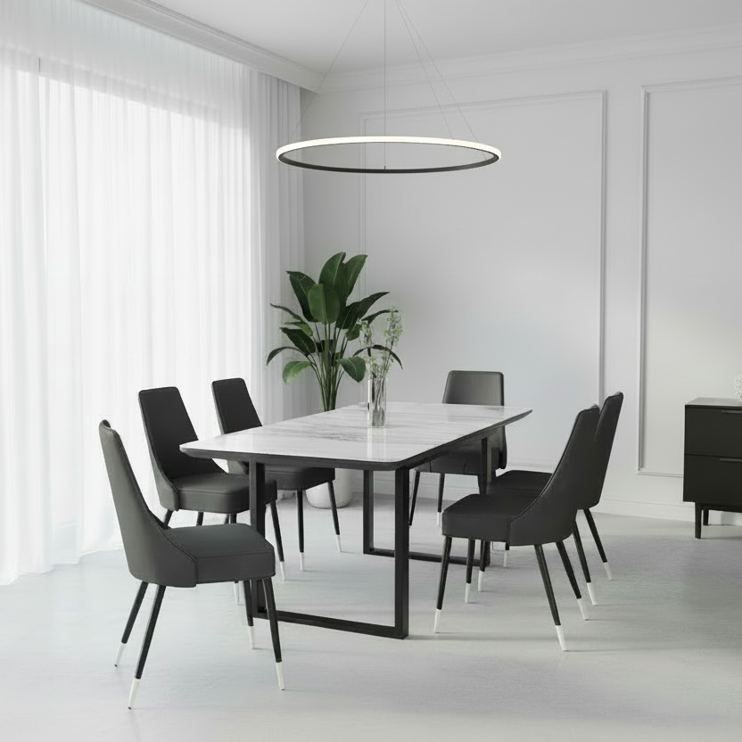 Ensemble de salle à manger Gavin Silvano Gy-7 pièces