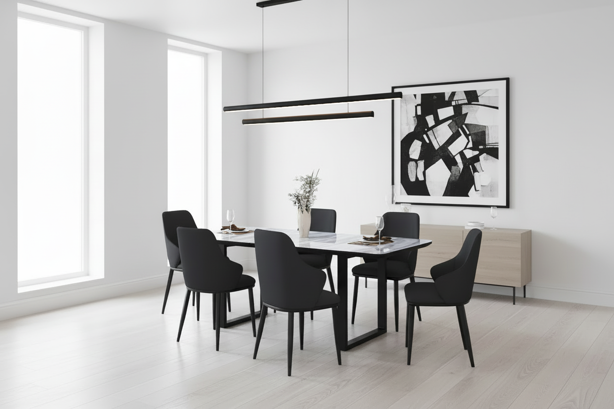 Gavin Kash Blk-7Pc Dining Set