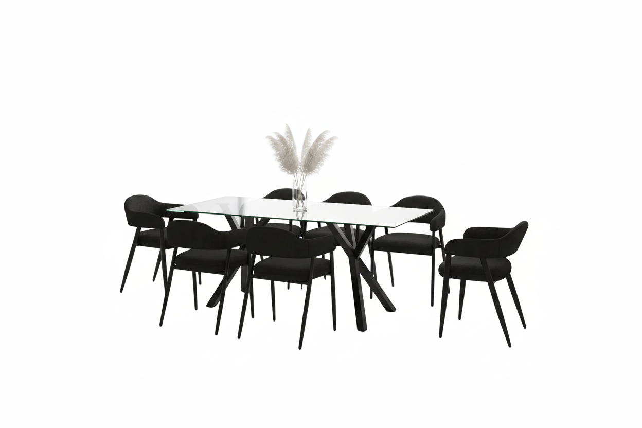 Stark Bk Archer Ch-7Pc Dining Set