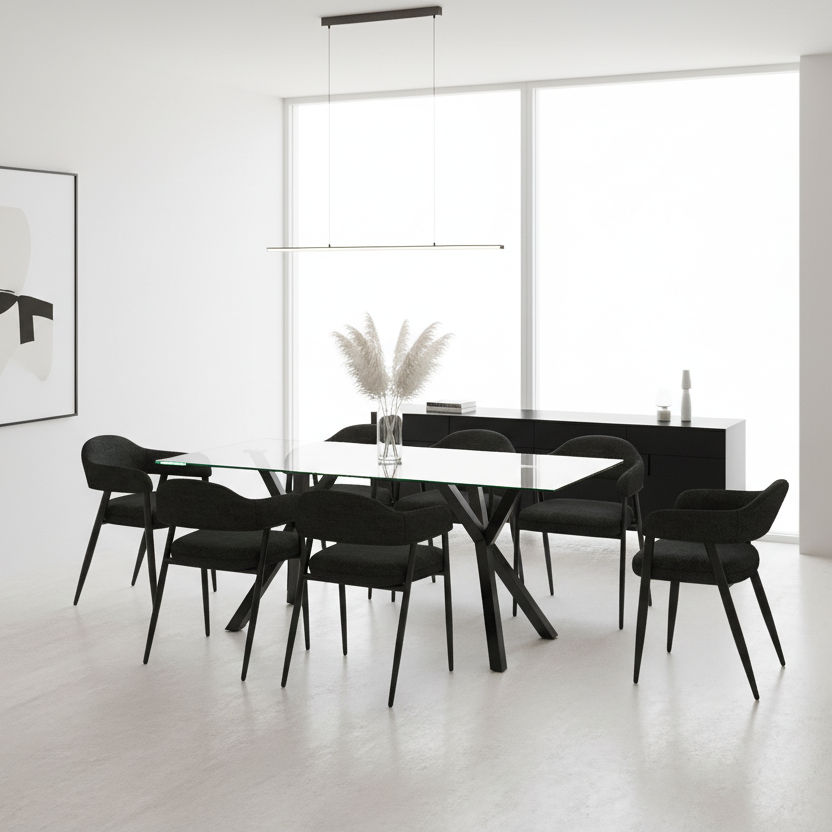 Stark Bk Archer Ch-7Pc Dining Set