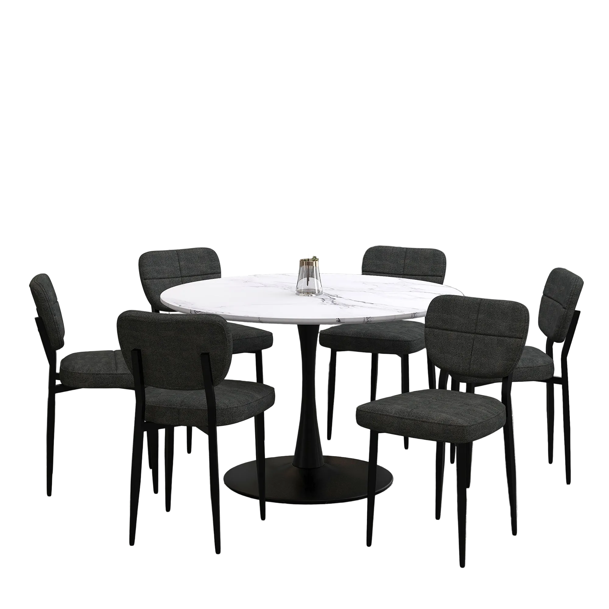 Zilo Large Bk Zeke Ch-7Pc Dining Set