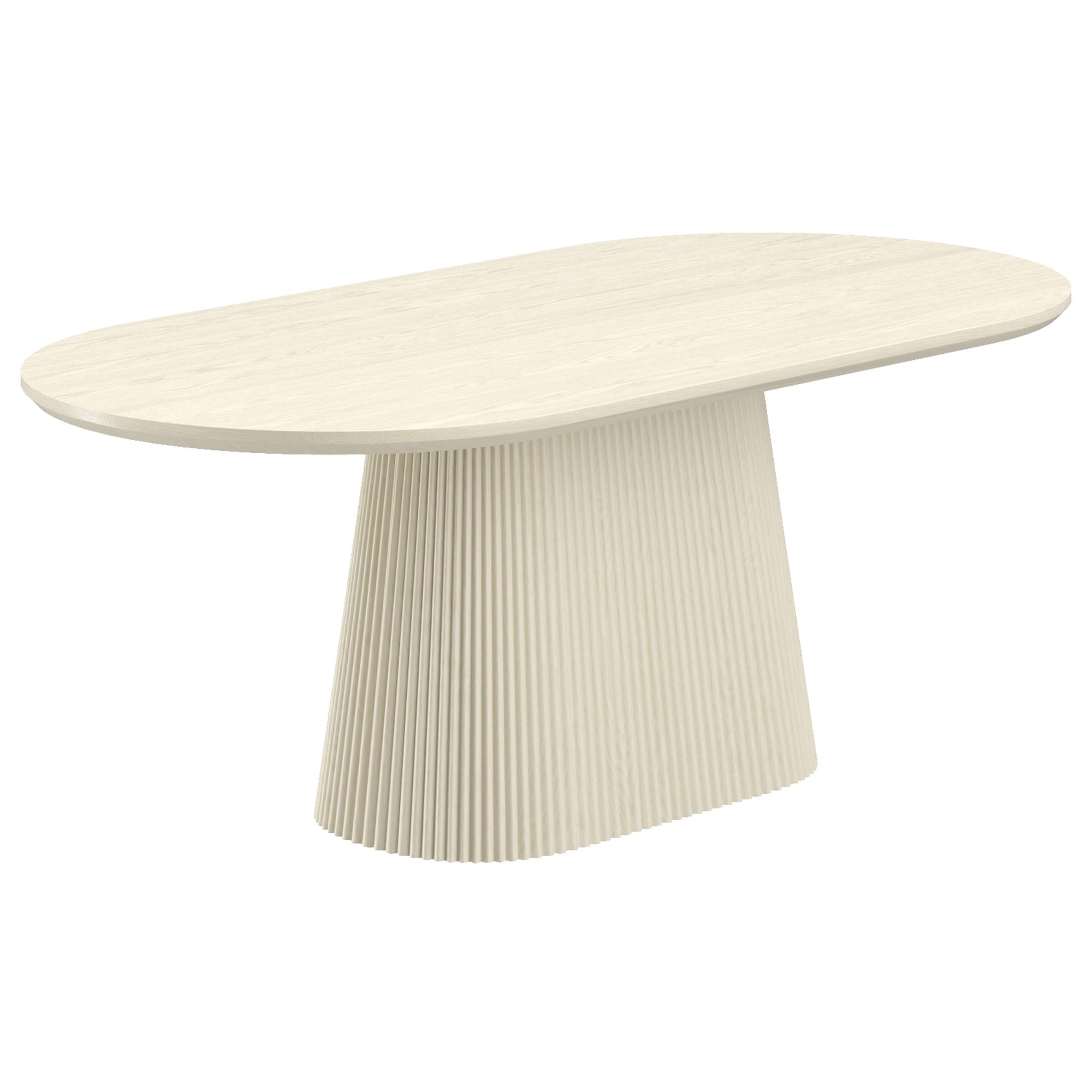 Tovas/Caspian 7pc Dining Set - Ivory Oval Table with Sand Chair