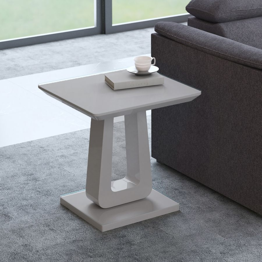 Corvus Console Table in Warm Grey