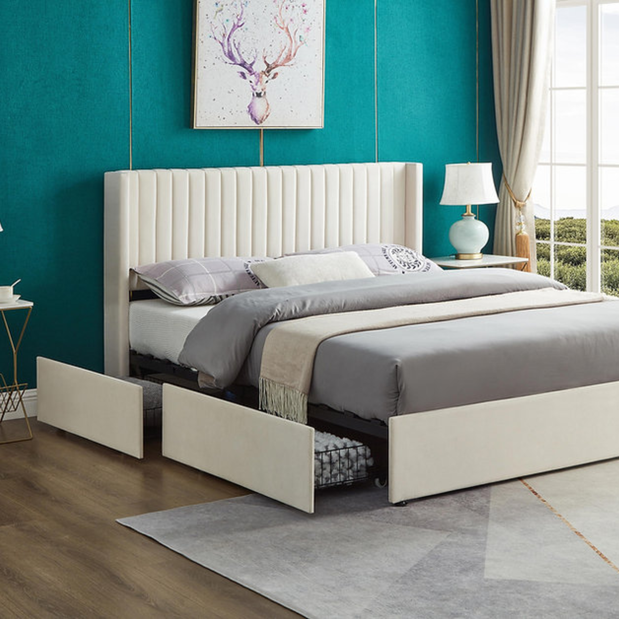 IF-5407 Wingback Design Bed