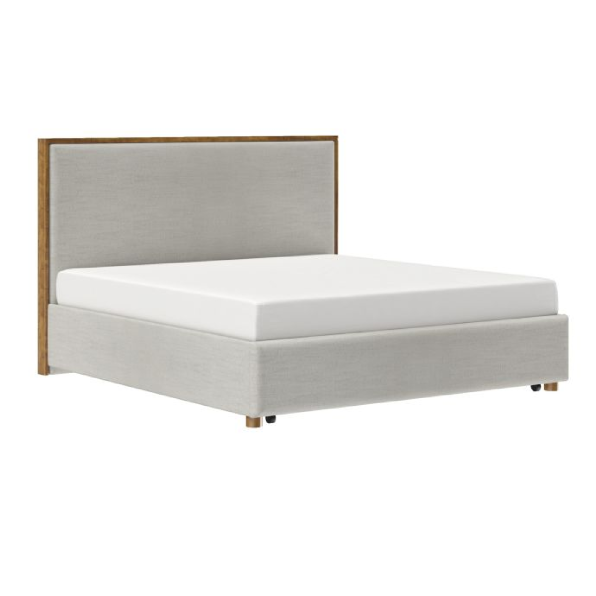 Andover 78" King Platform Bed with Drawer in Oat