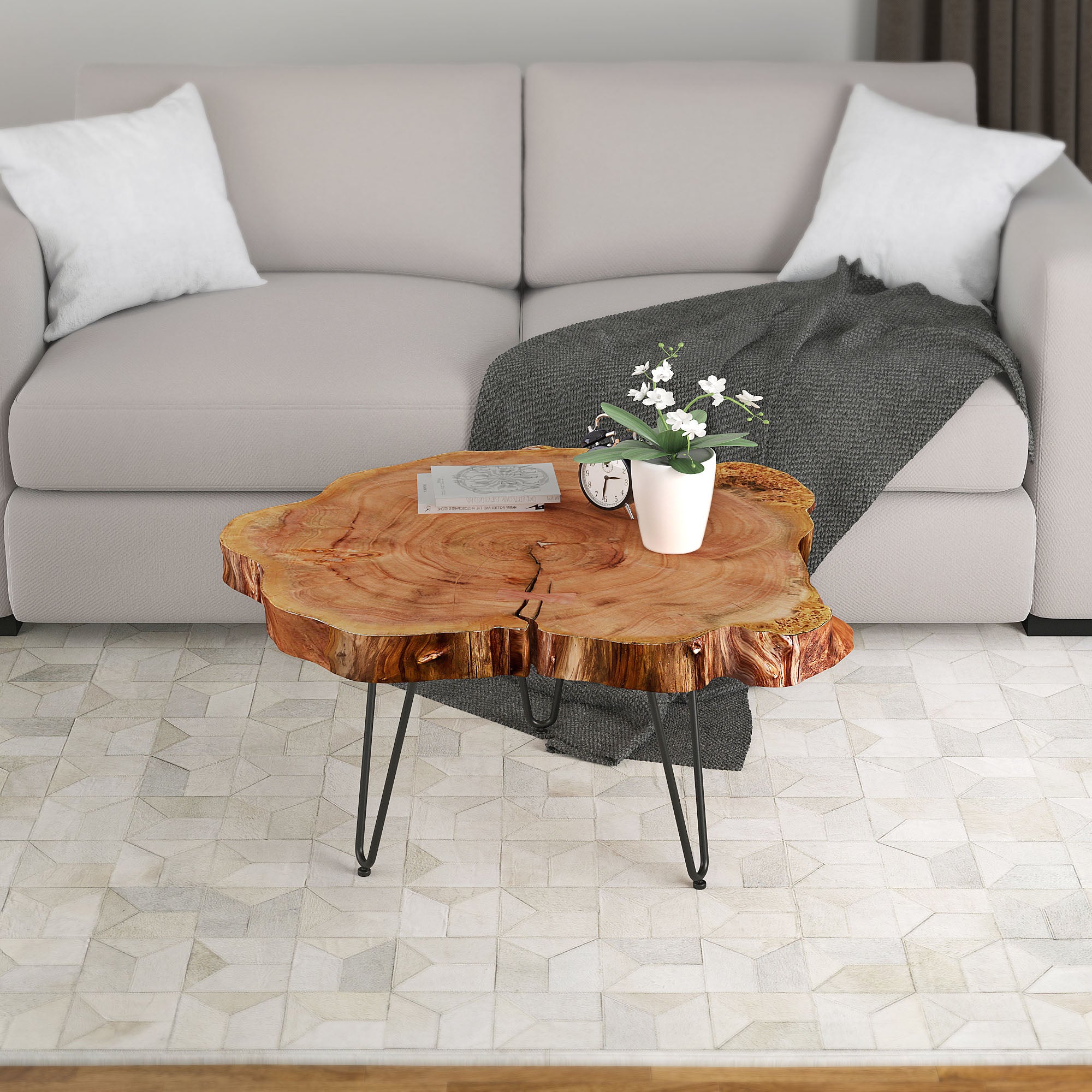 Nila Coffee Table in Natural and Black