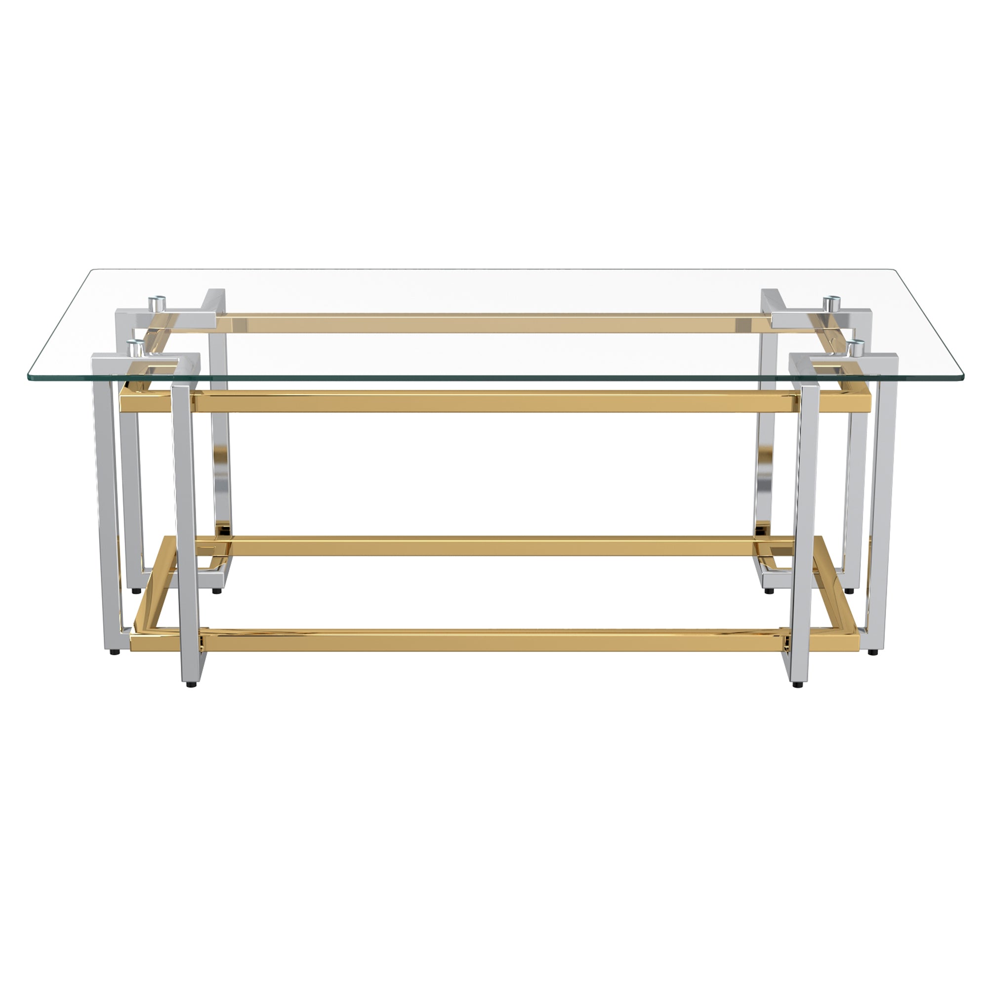 Florina Coffee Table in Silver and Gold