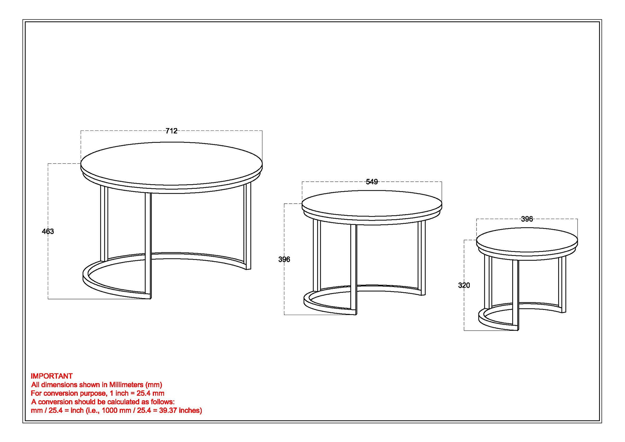 Darsh 3pc Coffee Table Set