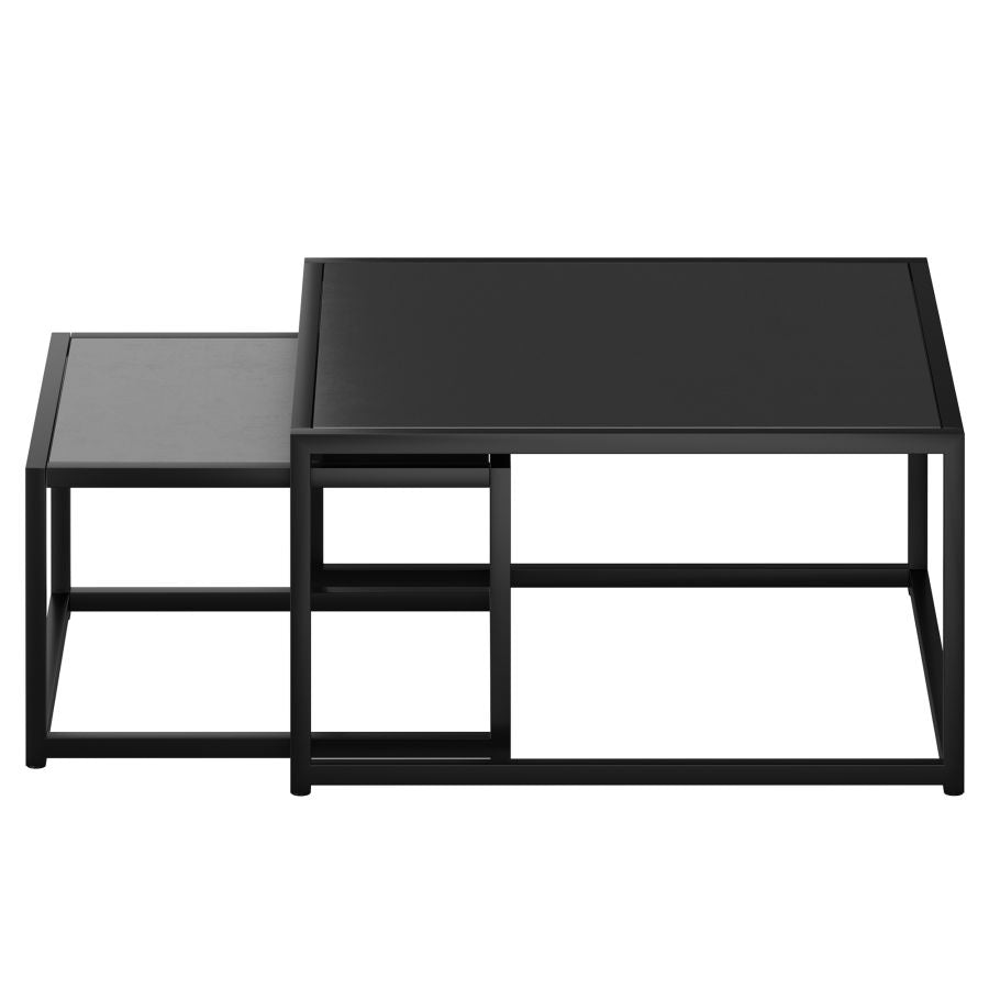 Quinn 2pc Coffee Table Set in Black