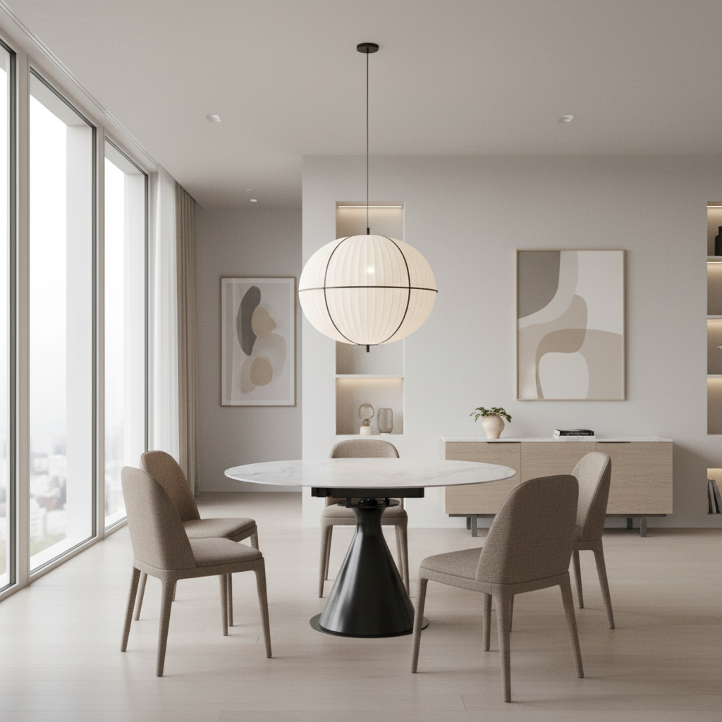 Calisto Round Pedestal Dining Table w/Extension