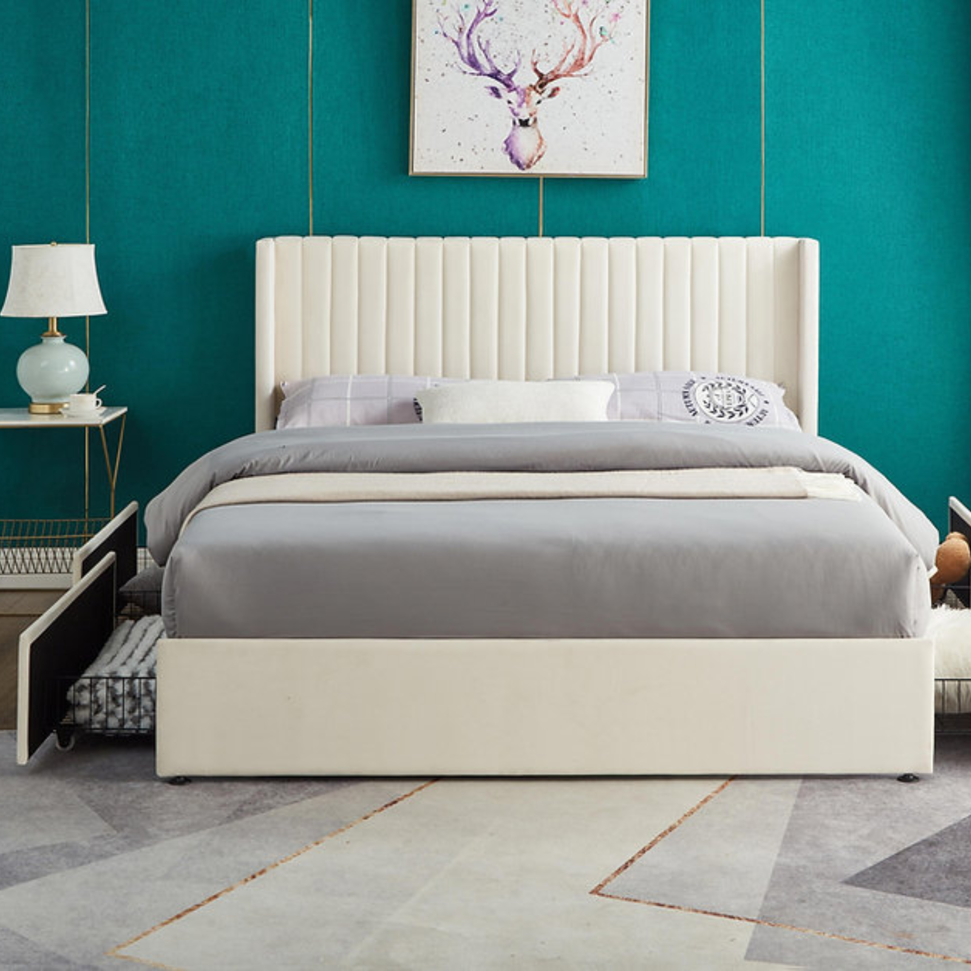 IF-5407 Wingback Design Bed