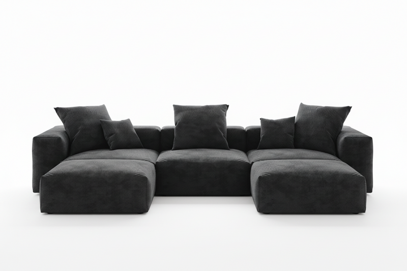 Inovo Modular Corduroy Sectional Sofa