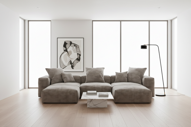 Inovo Modular Corduroy Sectional Sofa