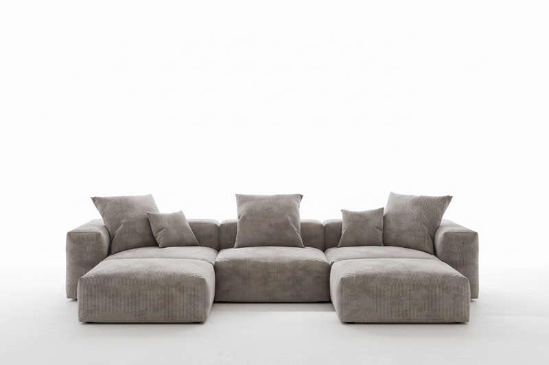 Inovo Modular Corduroy Sectional Sofa