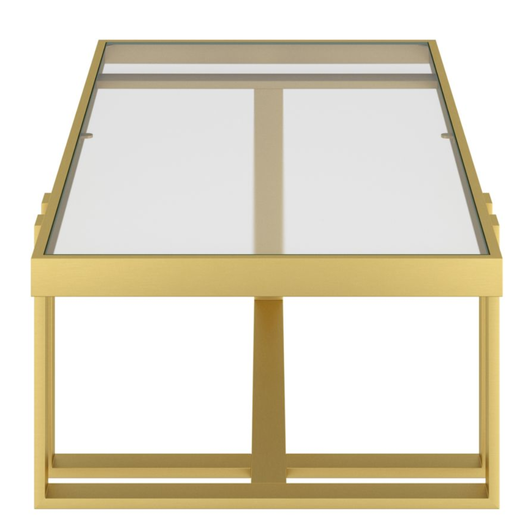 Paxton Rectangular Coffee Table in Brushed Gold