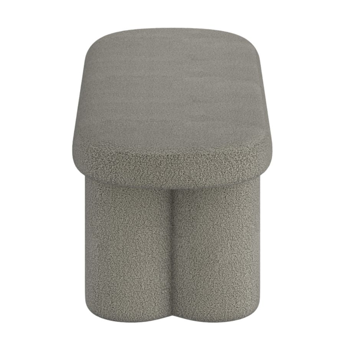 Azoro Bench with soft boucle fabric