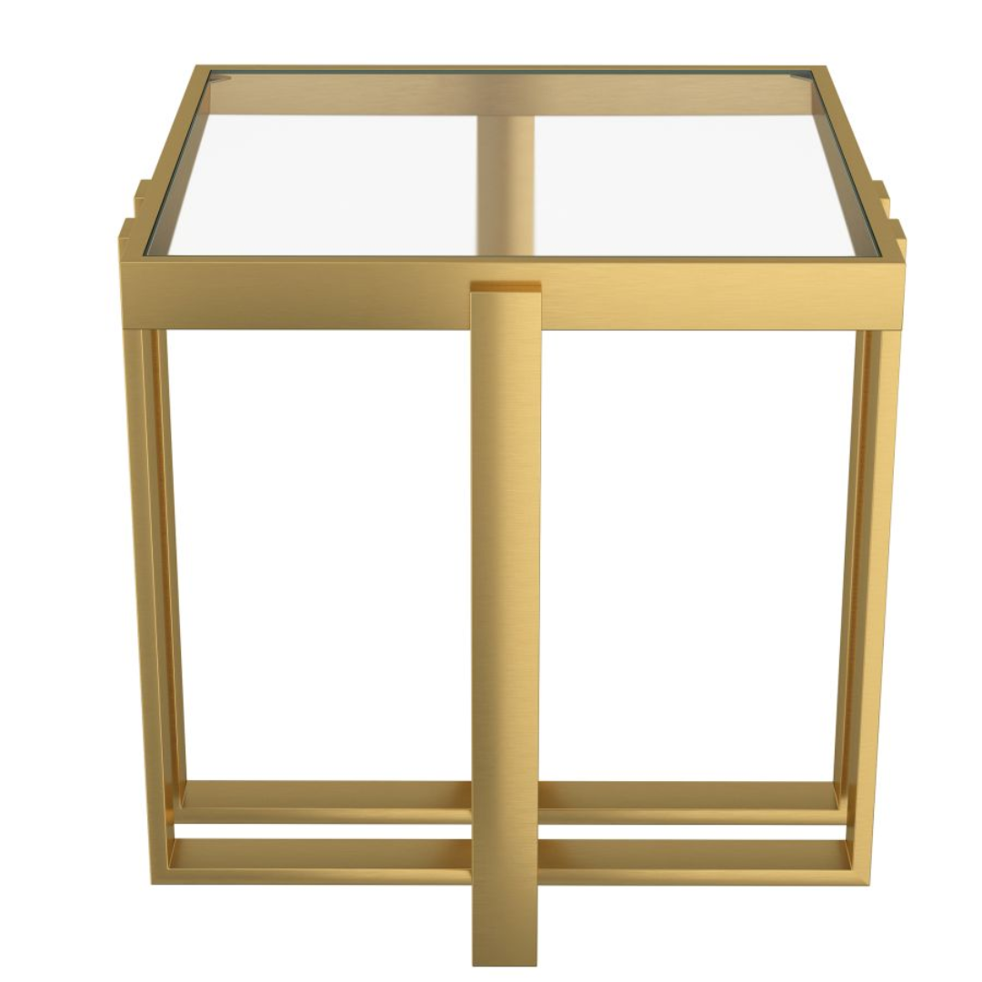 Paxton Console Table in Brushed Gold