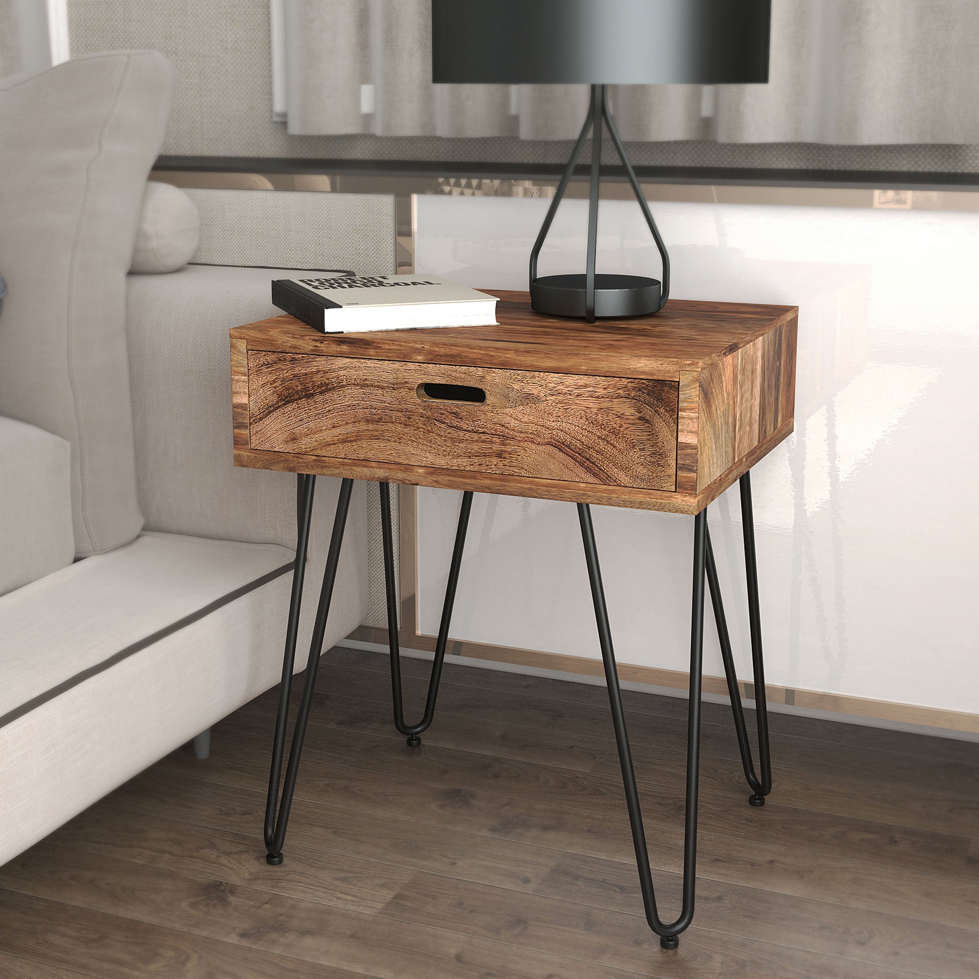 Jaydo Accent Table-Natural Burnt