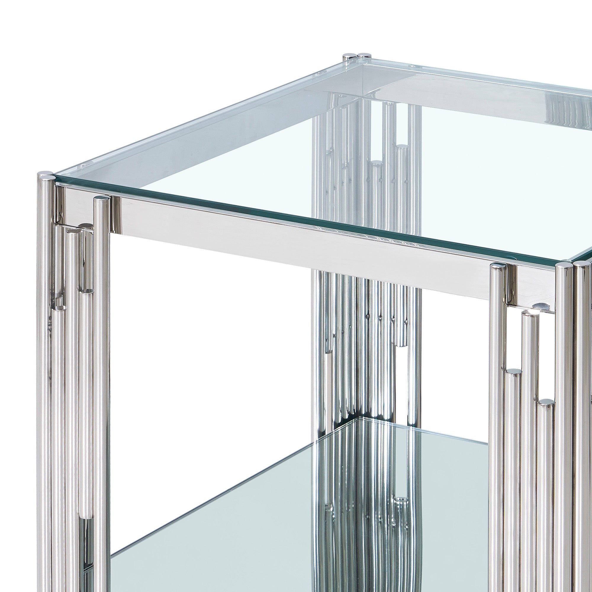 Estrel Large Accent Table in Silver
