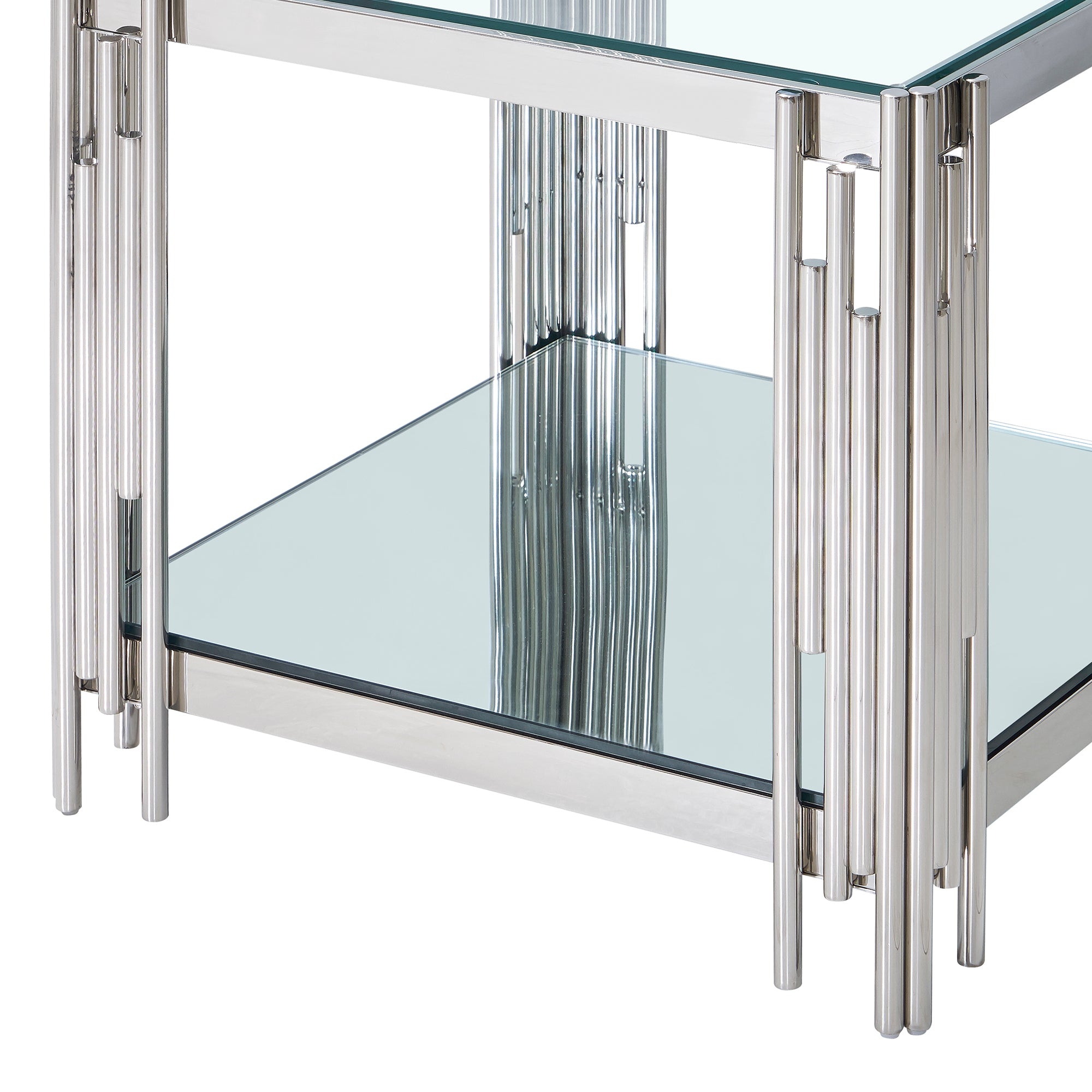 Estrel Large Accent Table in Silver