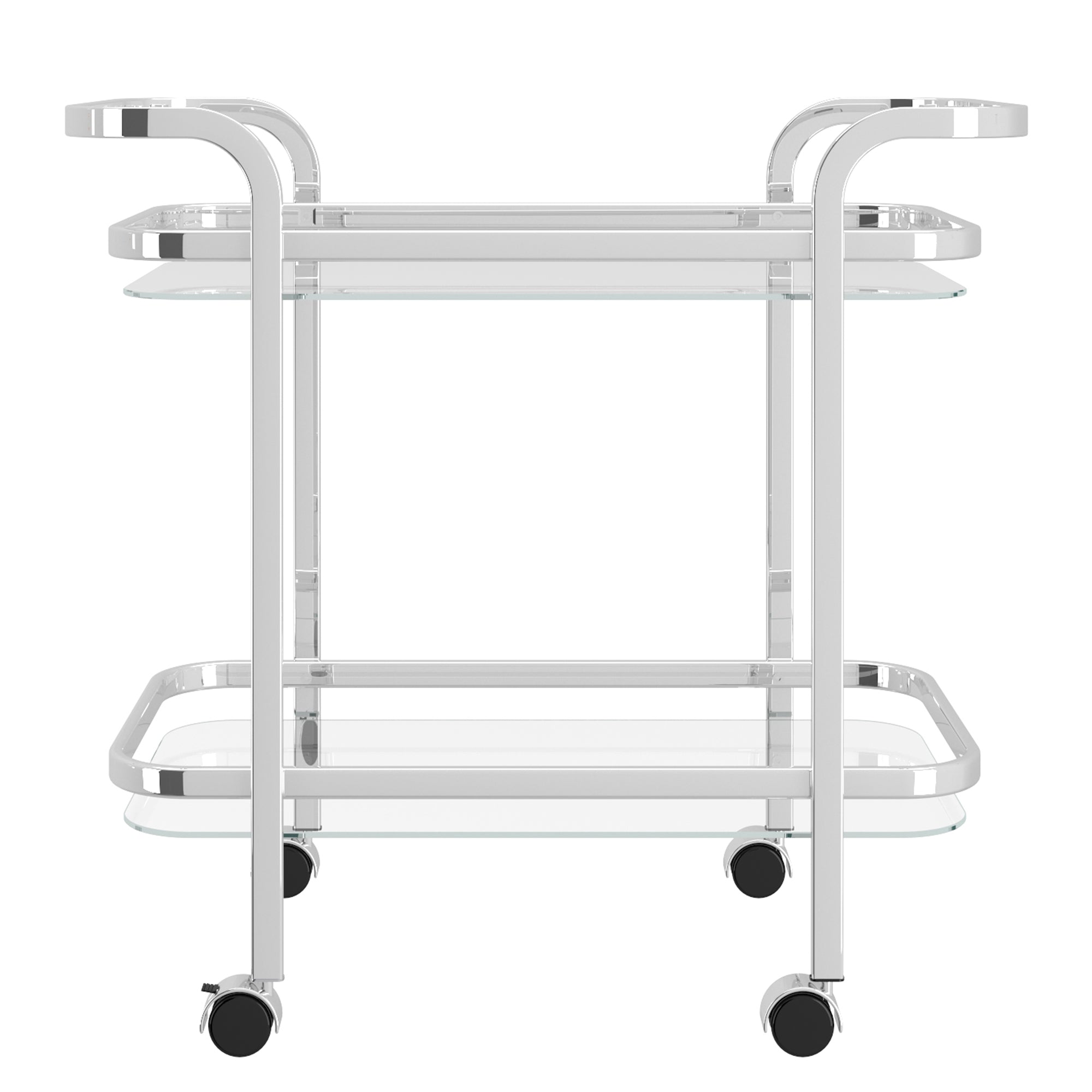 Zedd 2-tier Bar Cart in Chrome