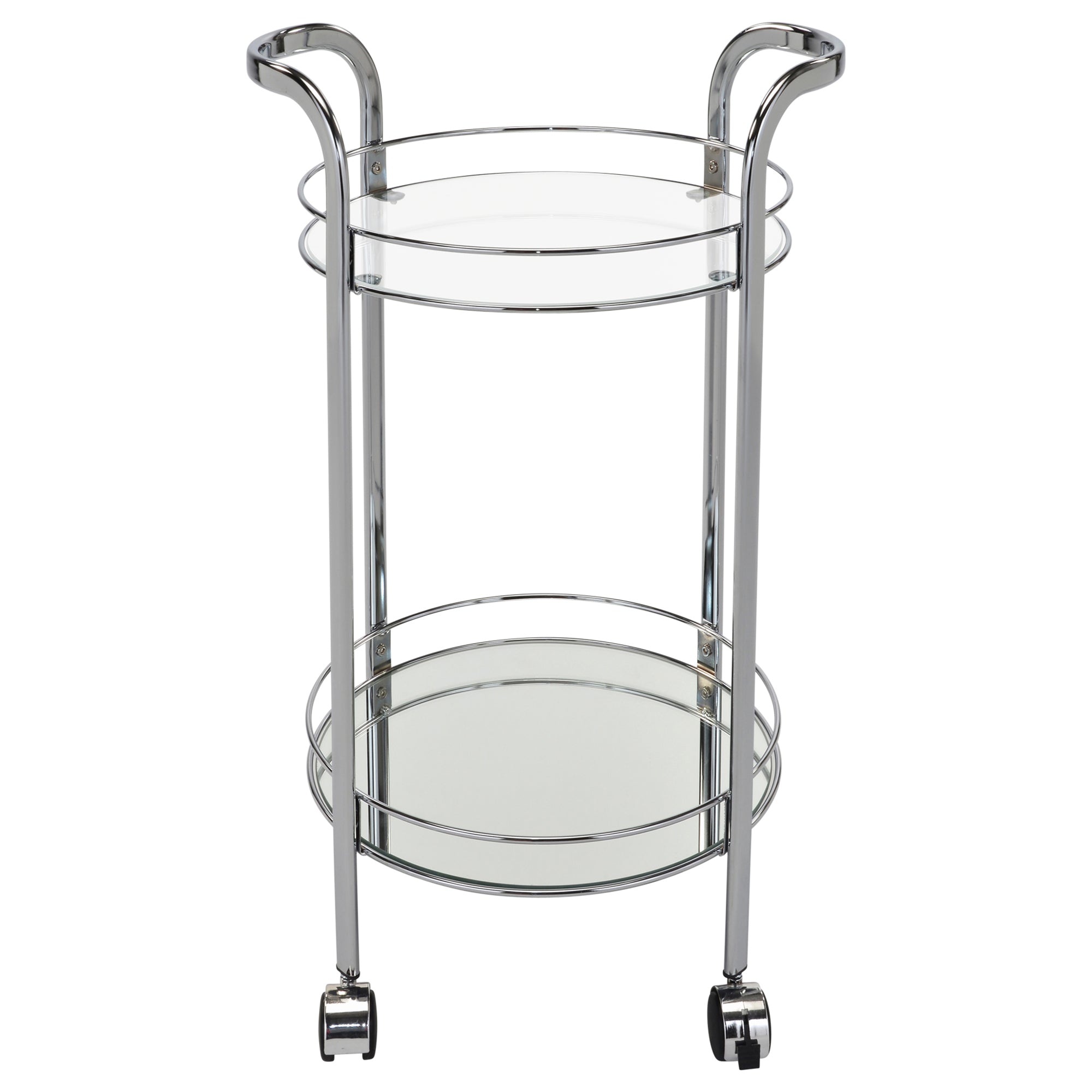 Neema 2-tier Bar Cart in Chrome