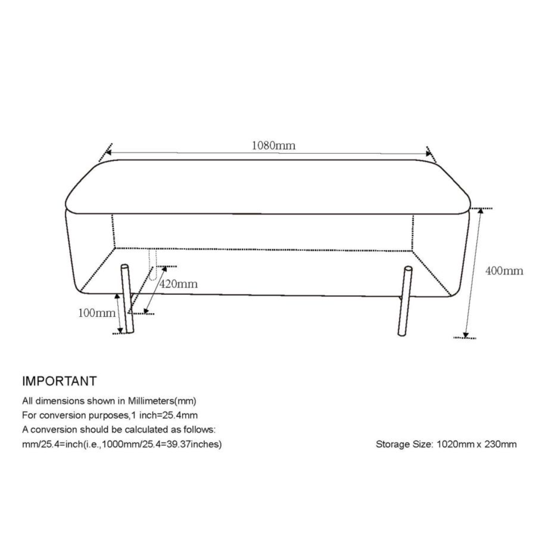 Erzo Storage Ottoman Bench