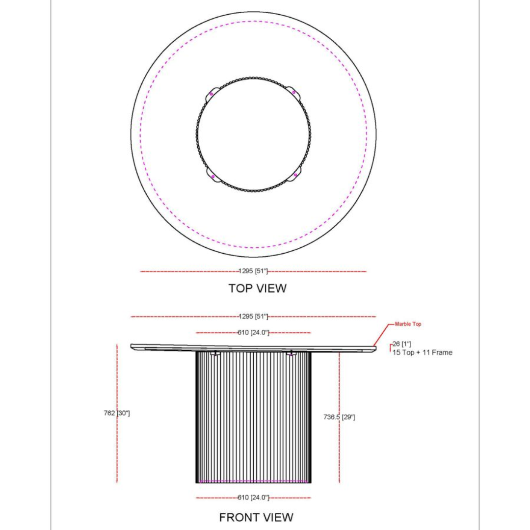 Jilsa Round Dining Table