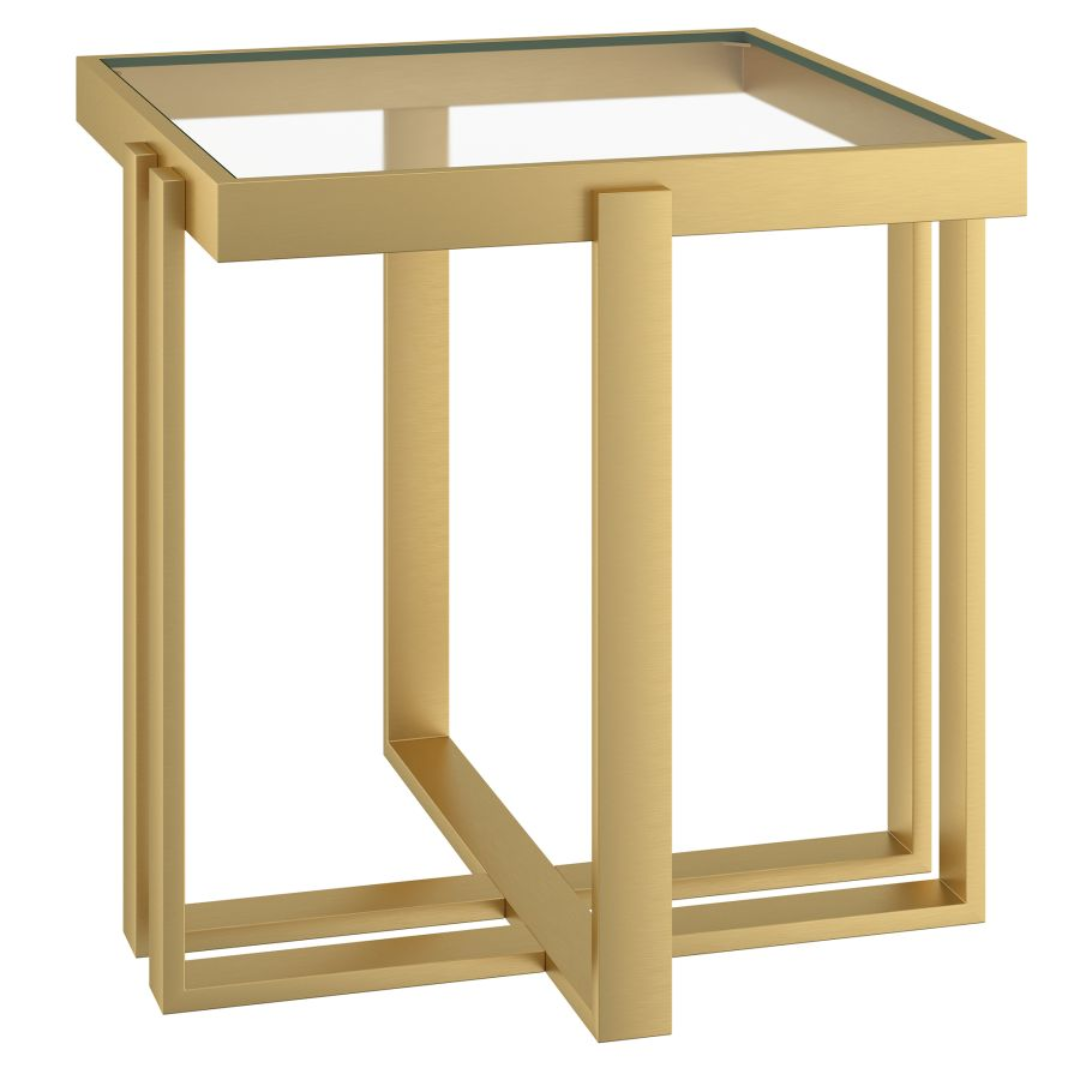 Paxton Console Table in Brushed Gold