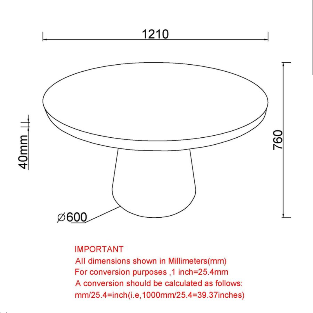 Godiva Round Pedestal Table