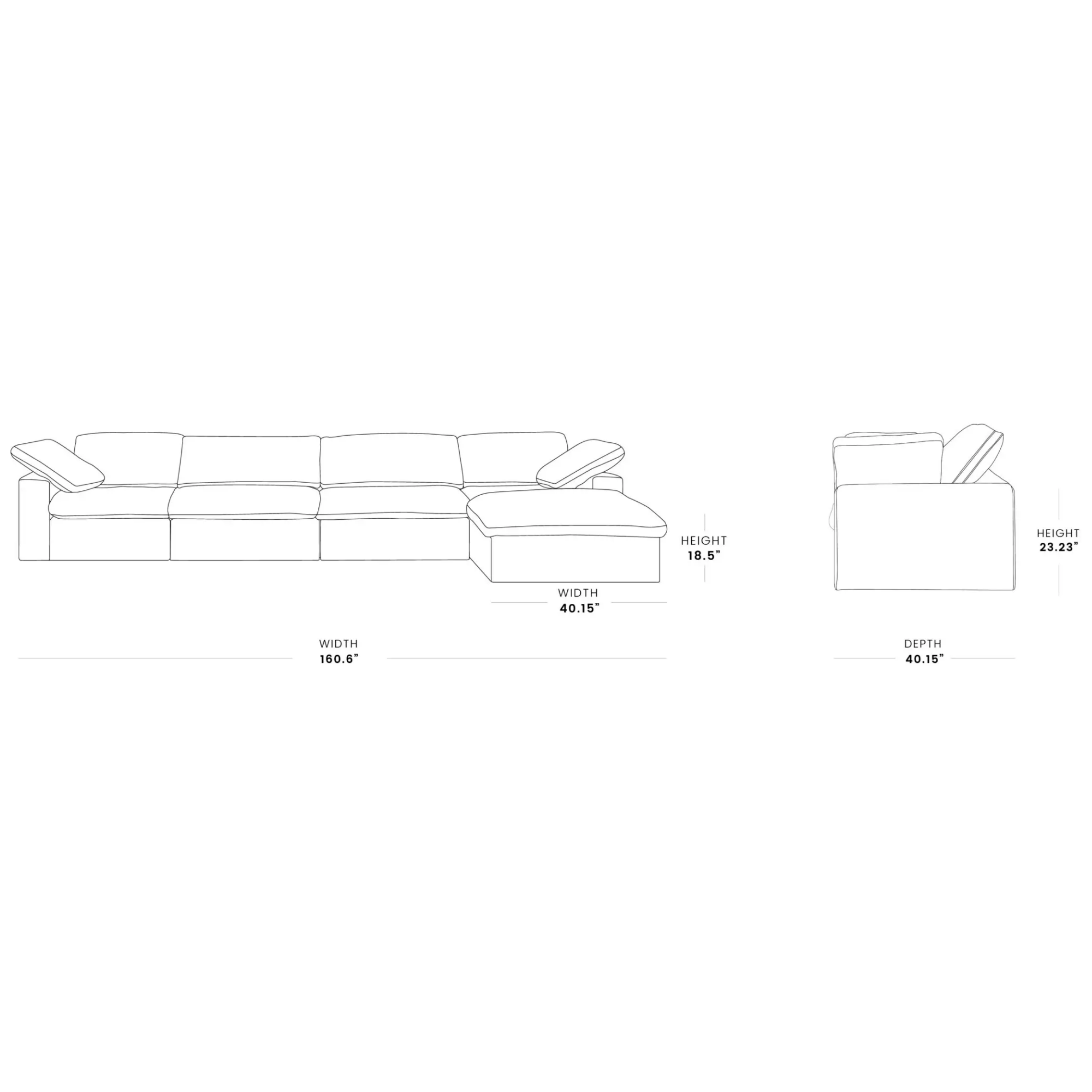 Zen Sky Cloud Sectional Sofa