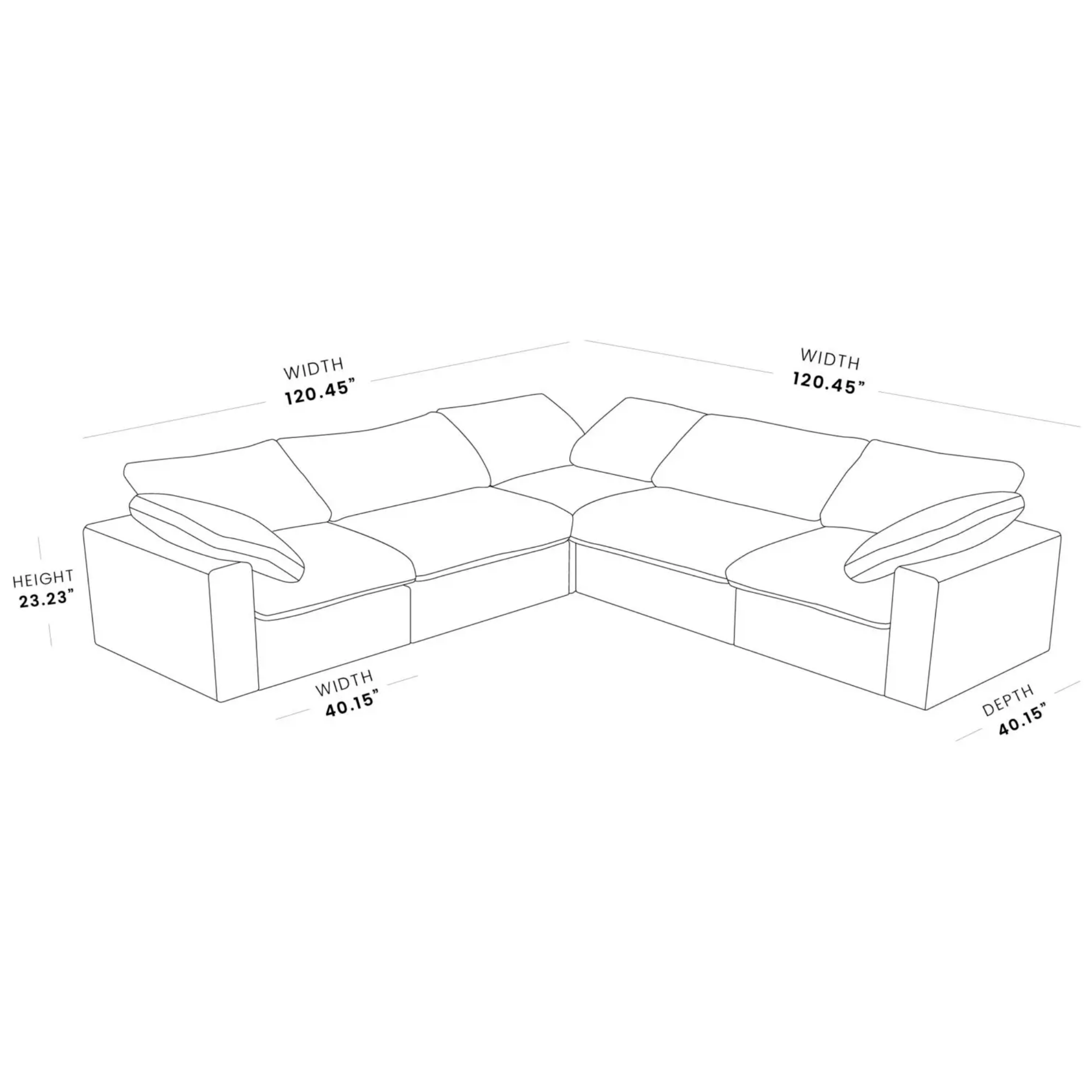 Zen Sky Cloud Sectional Sofa
