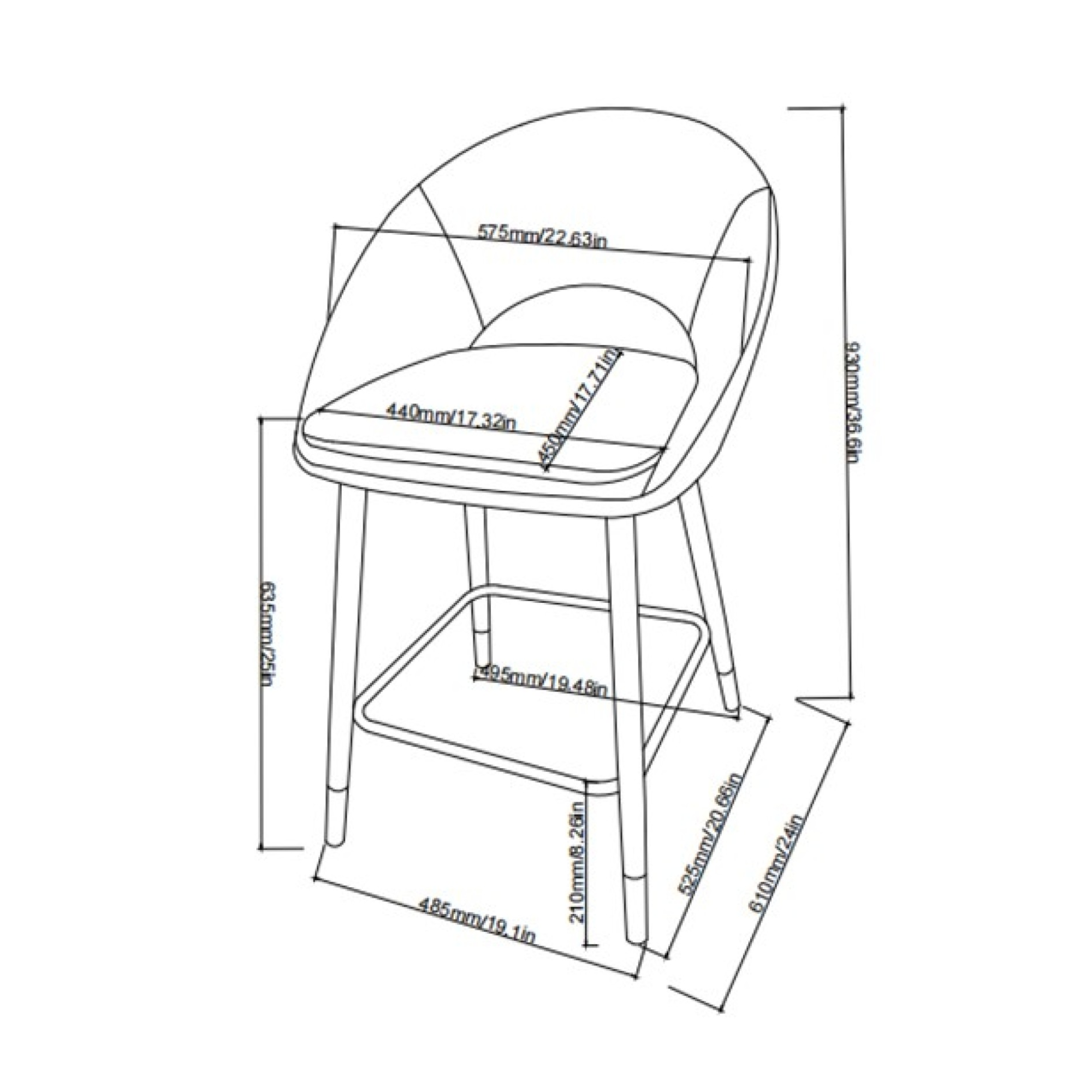 Mila Counter Stool - Set of 2