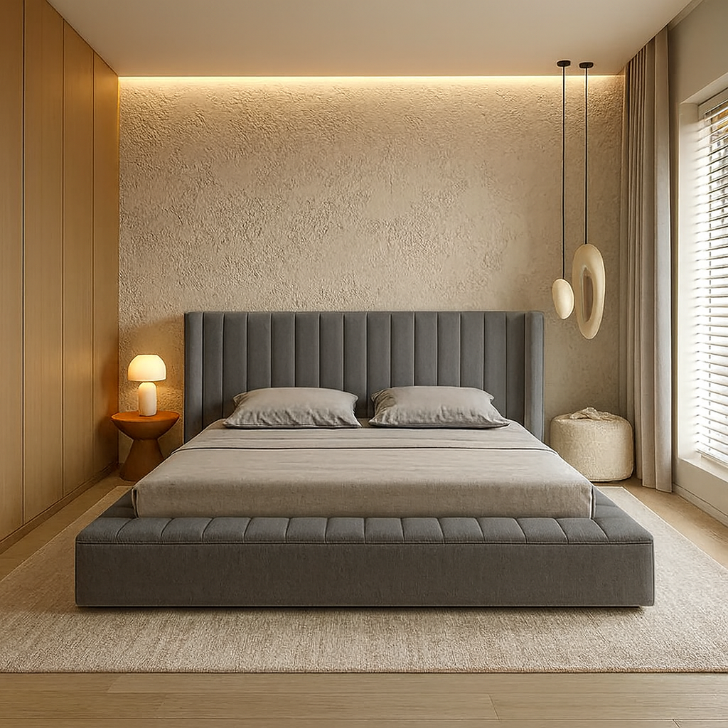 Lit Queen Size gris IF-5720