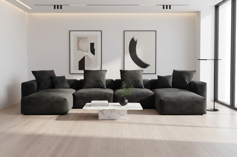 Inovo Modular Corduroy Sectional Sofa