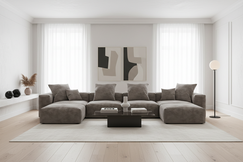 Inovo Modular Corduroy Sectional Sofa