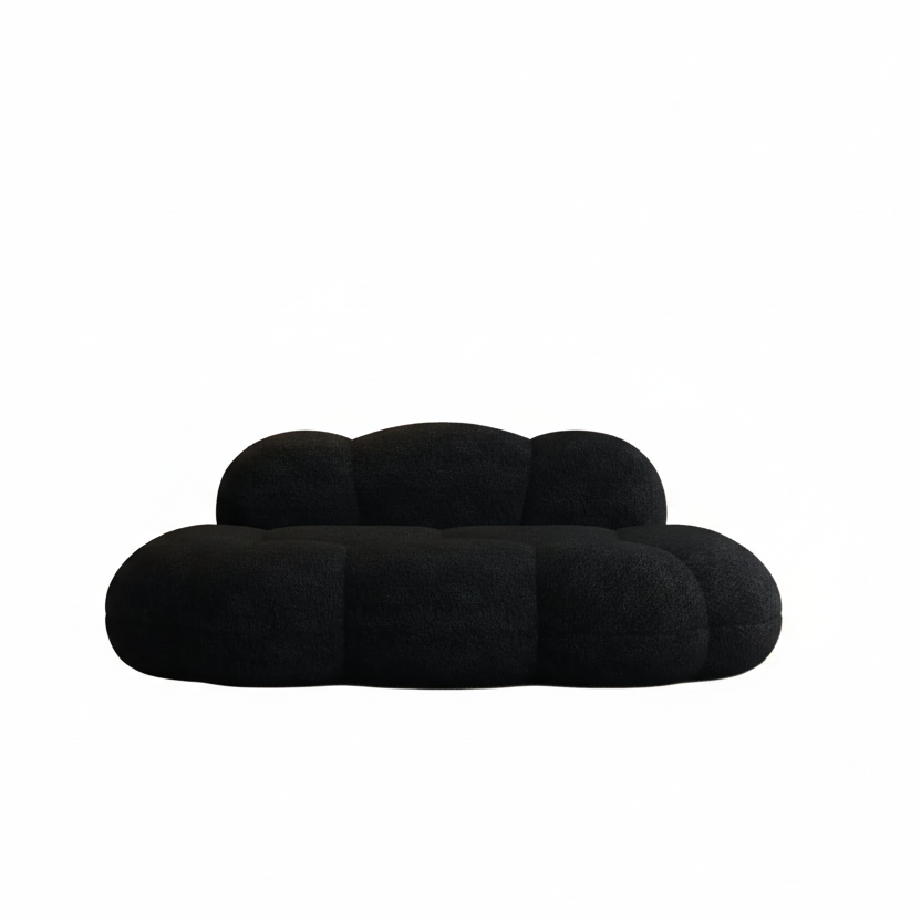 Bubble Curve Boneless Sherpa Fleece Sofa