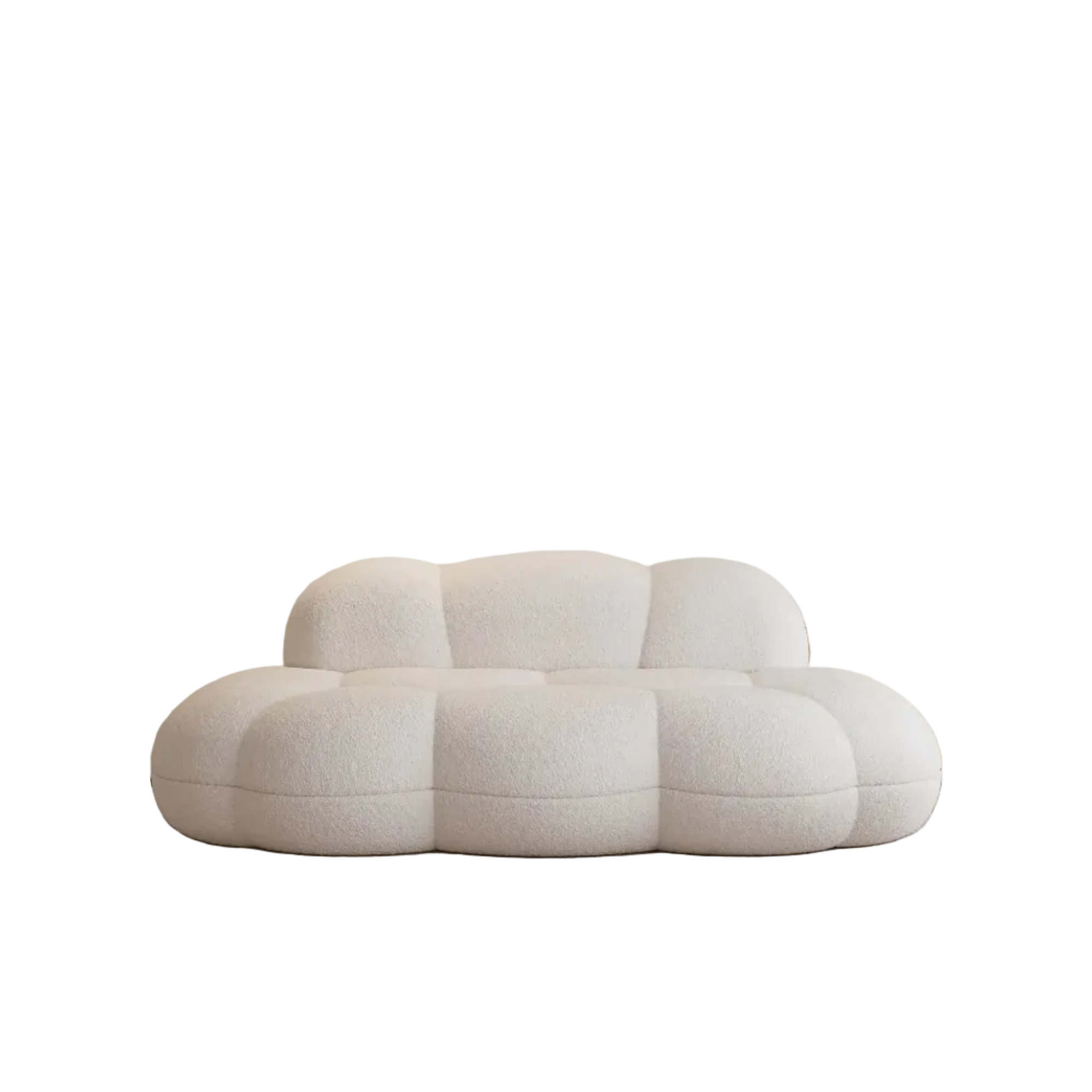 Bubble Curve Boneless Sherpa Fleece Sofa
