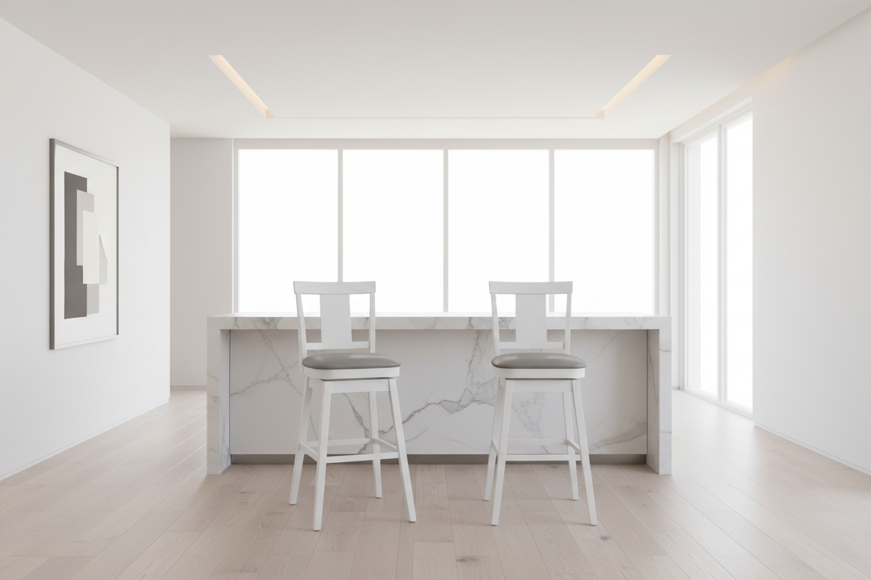 BARSTOOL - 2PCS / 44"H / ESPRESSO / SWIVEL BAR HEIGHT